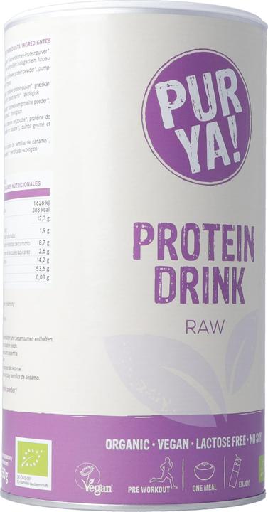 Actual product image Pur Ya! Vegan Protein Drink Raw Energy Raw Bio (Neutral, 1 x)