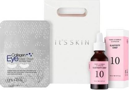 Actual product image Skin Gin Its Skinset Elasticity Power 10 Formula Co Effector Serum - 30ml And Collagen Eye Mask Sheet - 3g