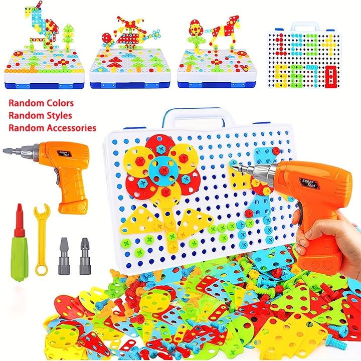 Produktbild Activity Board STEM-Spielzeug für Kinder, Konstruktions- und Bohrspielzeug für Kinder, Konstruktionsspiele mit