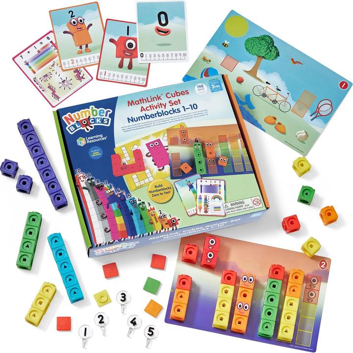 Actual product image Learning Resources MathLink® Cubes Numberblocks® 1-10 Activity Set (German, Dutch, Spanish, French)