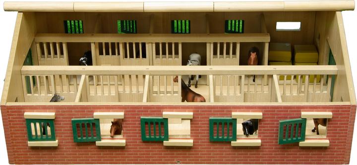 Sombo Horse Stallholz mit 9 Pferdeställen 1:33