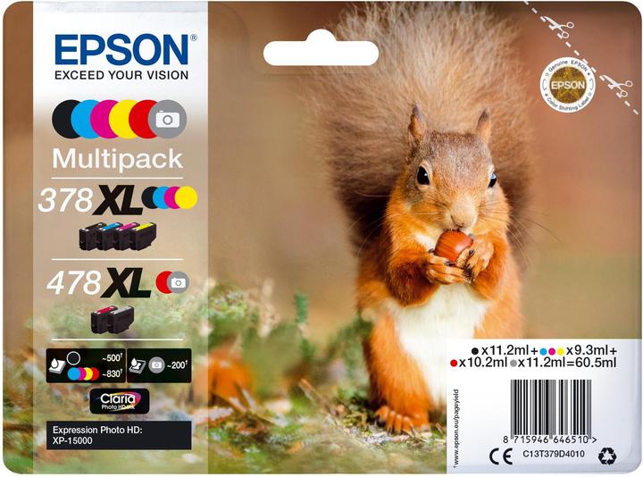 Produktbild Epson 378XL/478XL Claria Photo HD Multipack (M, GY, R, BK, C, Y)