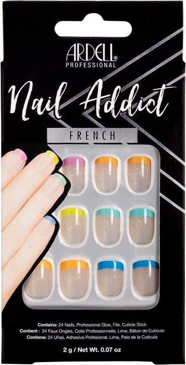 Ardell Nail Addict - Nail Addict Rainbow French (Nagelutensil, Pink, Blau, Gelb, Orange)