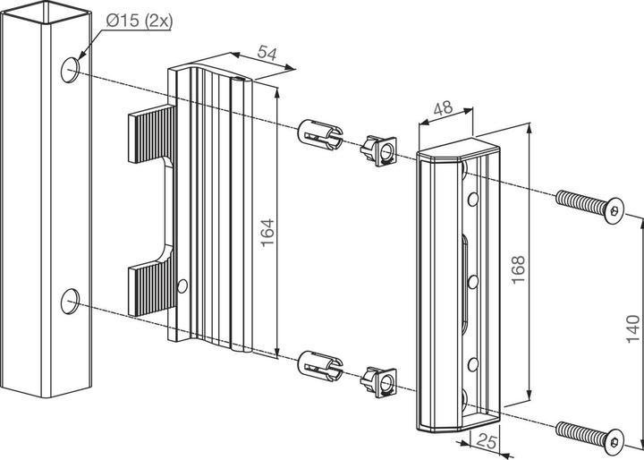 Image du produit Locinox Gâche de butée SAKL QF (1 pcs)