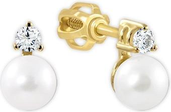Brilio Romantic gold earrings with real pearl 745 235 001 00101 0000000