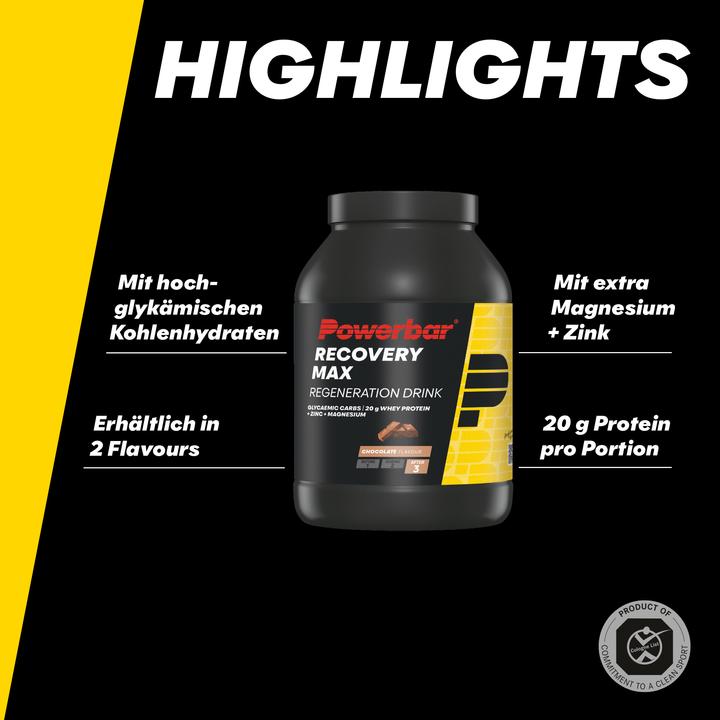 Produktbild Powerbar Recovery Max (Chocolate, 1 Stk., 1290 g)