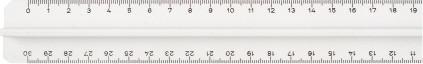 Produktbild Sieco Massstab weiss mit Griffprofil (30 cm)