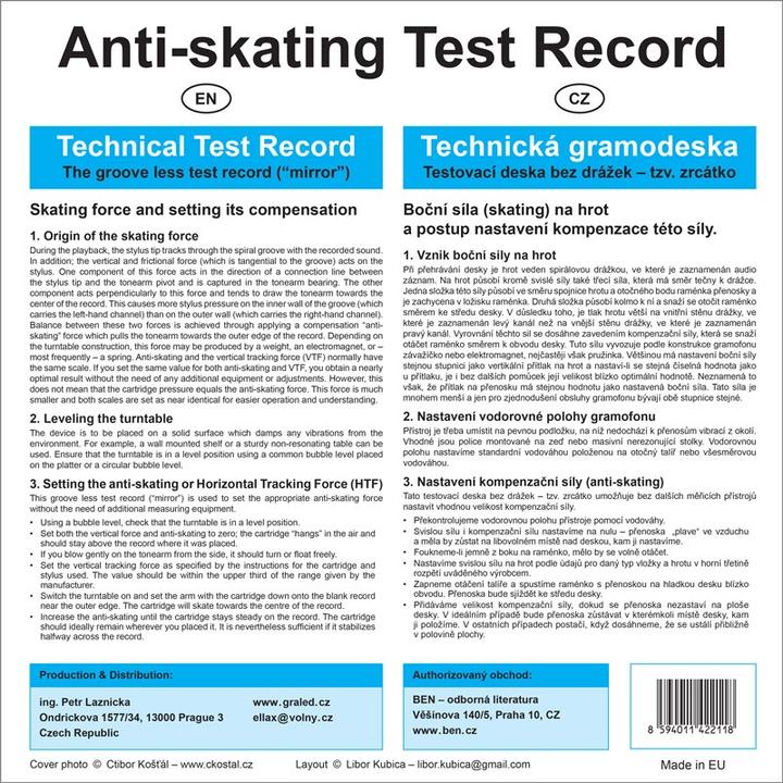 Produktbild Analogis Anti-Skating Test Schallplatte (Plattenteller)