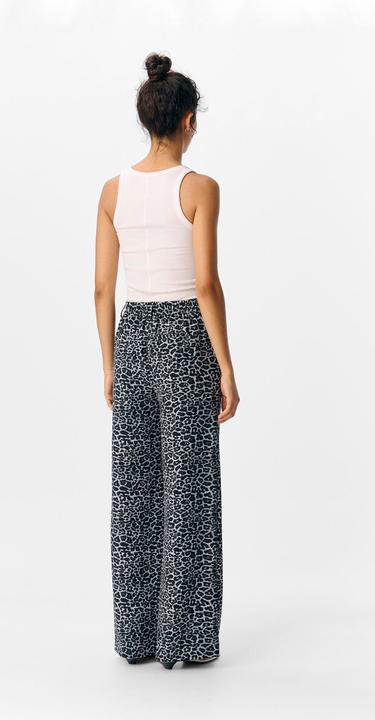 Image du produit Object Pantalon imprimé léopard à jambe large (36)