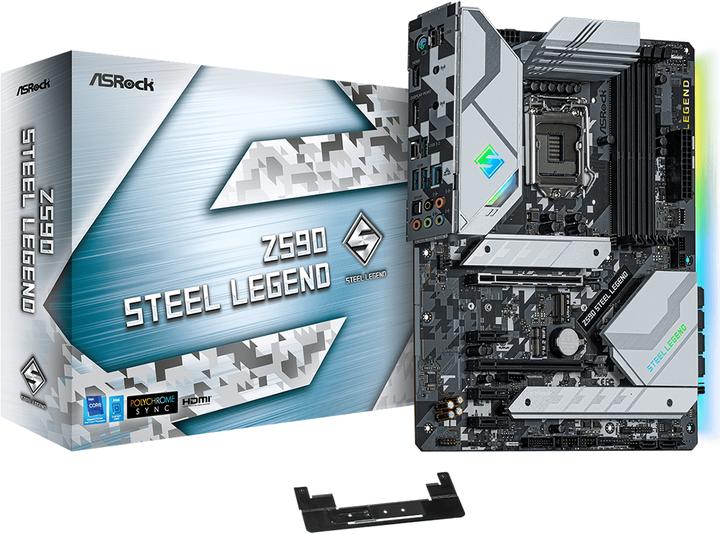 Actual product image AsRock Z590 Steel Legend (LGA 1200, Intel Z590, ATX)