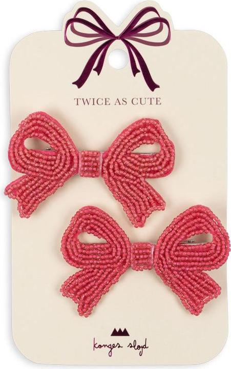 Konges Slojd 2Pack Pearly Bow Haarspangen Bubblegum
