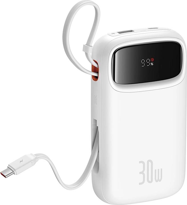 Actual product image Baseus Powerbank QPow 2 20000mAh 30W 2xUSB-C (white) (20000 mAh, 30 W, 30 Wh)