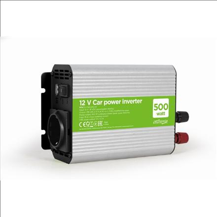 Produktbild Energenie power adapter/inverter Auto 500W Aluminium schwarz EG-PWC500-01