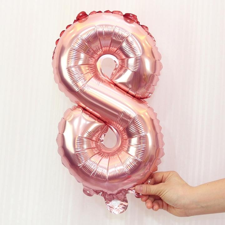 Ueli Express Folien Ballon Ziffer 8 40cm Rosa (1 x)
