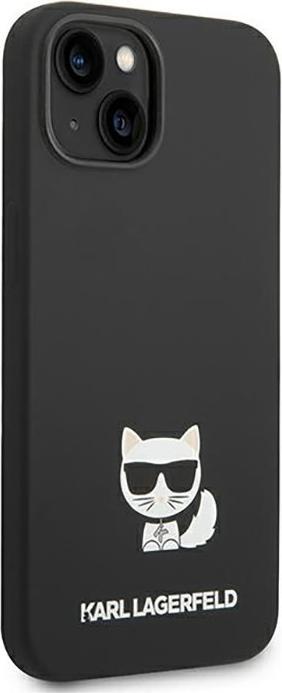 Produktbild Karl Lagerfeld Silicone Cover Choupette Body Logo Black, f??r Apple iPhone 14, KLHCP14SSLCTBK (Apple iPhone 13, Apple iPhone 15, Apple iPhone 14)