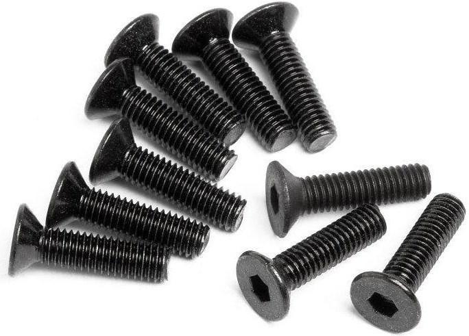 HPI Flat Head Screw M3x12mm (hex Socket/10pcs) (10 Schrauben pro Stück)