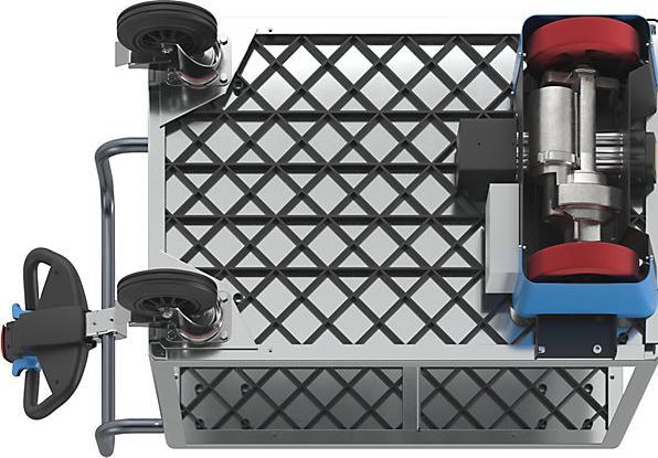 Produktbild eurokraft pro Montagewagen mit Elektroantrieb, 2 Etagen verzinkt, 1470x700x1300mm, verzinkt (500 kg)