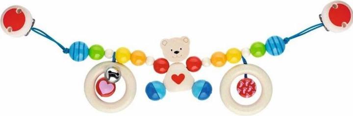 Goki Pram Chain Heart Bear with Clips