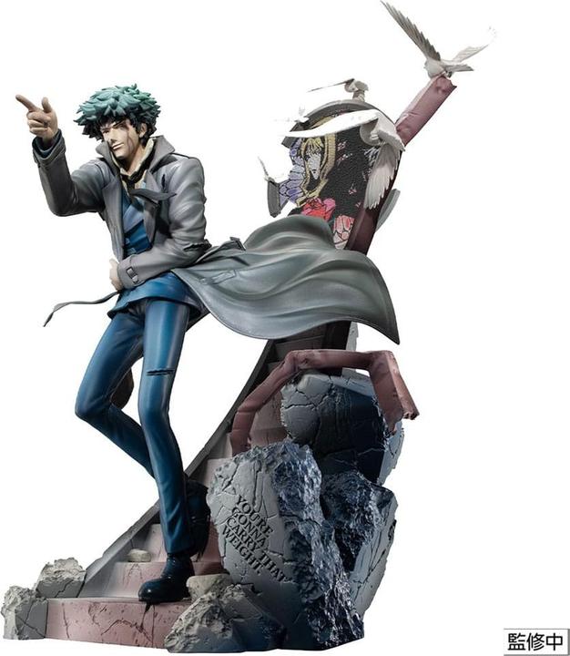 Actual product image Megahouse Cowboy Bebop PVC Statue 2nd GIG Spike Spiegel Daybreak 27 cm