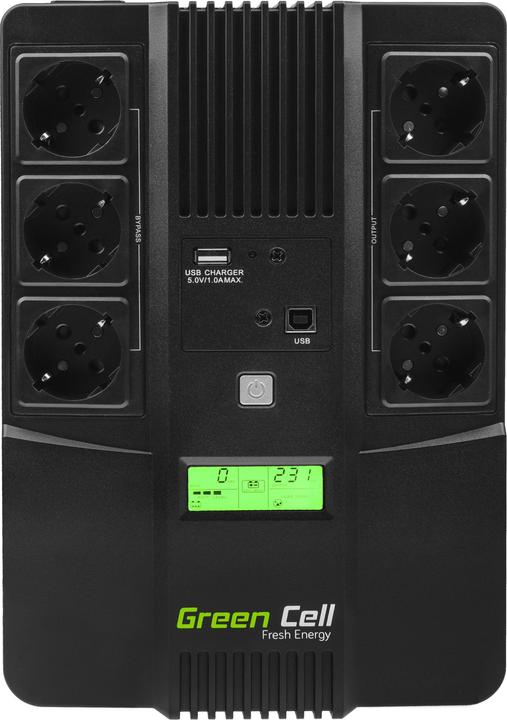 Actual product image GreenCell AiO 800VA LCD - Line interactive - 800 VA - 480 W - 220 V - 240 V - 50/60 Hz (800 VA, 480 W, Line-interactive UPS)