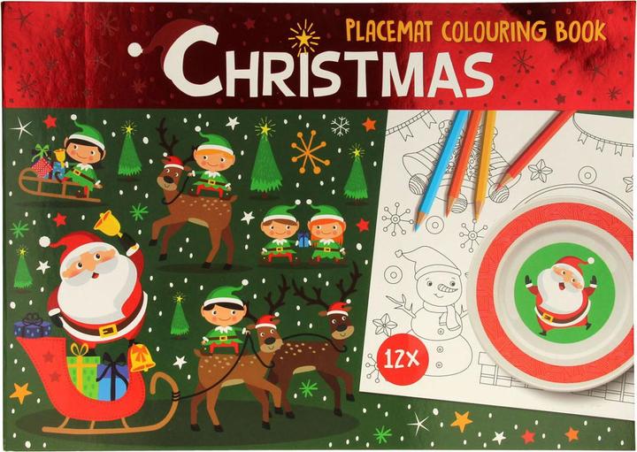Image du produit Livre de coloriage Set de table Noël, 12 pièces (42 x 30 x 1 cm)