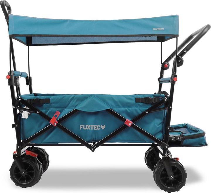 Fuxtec Strand-Bollerwagen FX-CTB800 mit UV-geschütztem Sonnendach,Schiebegriff & Innenraumverlängeru