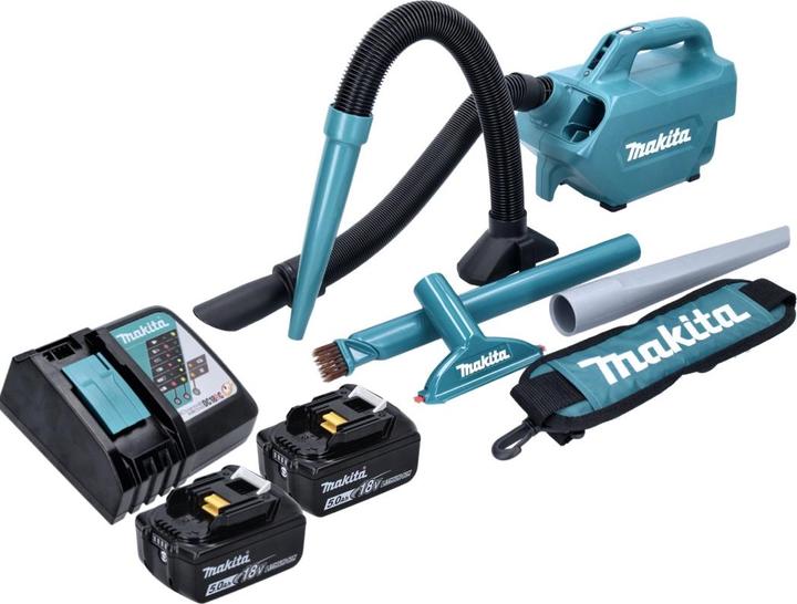 Produktbild Makita DCL 184 RT Akku Staubsauger 18 V 54 mbar 0,5 l + 2x Akku 5,0 Ah + Ladegerät