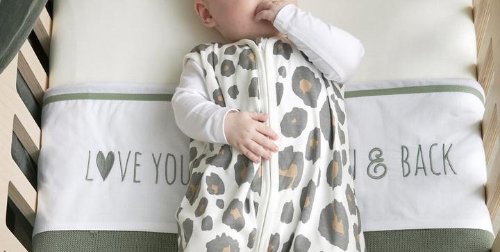 Produktbild Meyco Bettlaken Love you to the moon & back forest green