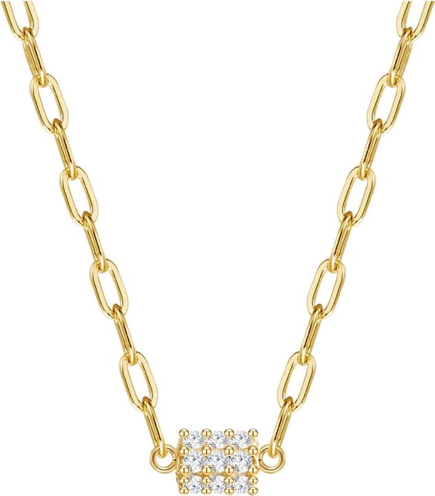Glanzstücke München Damen Sterling Silber Zirkonia gelbgold 40,0 cm Basiskette + 5,0 cm Verlängerung - 28969 (Sterling Silber, 40 - 45 cm)