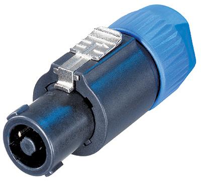 Produktbild Contrik Speakon-Kabelstecker 4pol. sw mit blauer Tuel