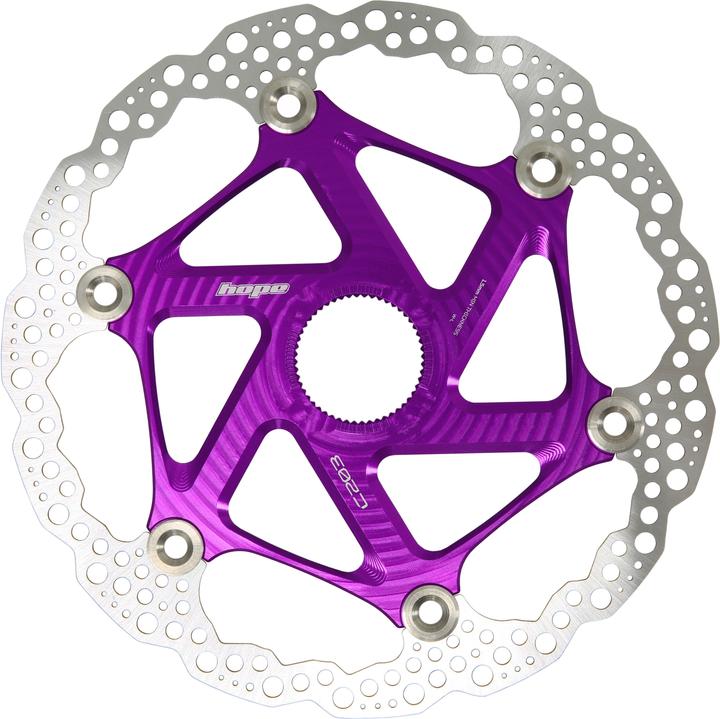 Produktbild Hope Floating Disc Bremsscheibe - Center Lock - purple (203 mm)