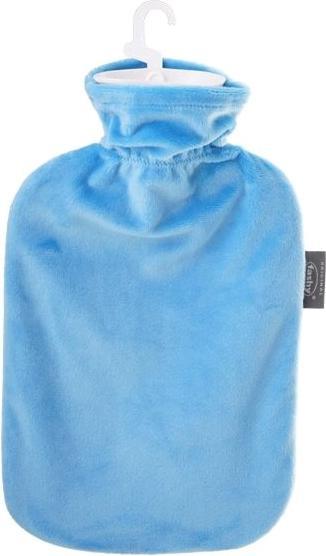 Fashy Wärmflasche mit Bezug VelourBlau, 2 l (2 l)