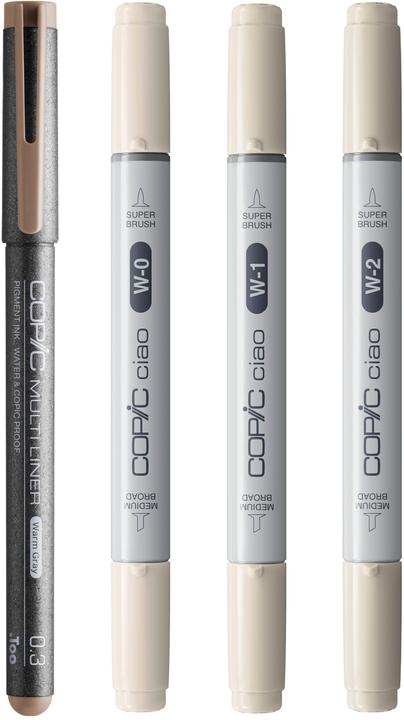 Image du produit Copic CIAO - Kit de marqueurs (Gris, 0.30 mm, 4 x)