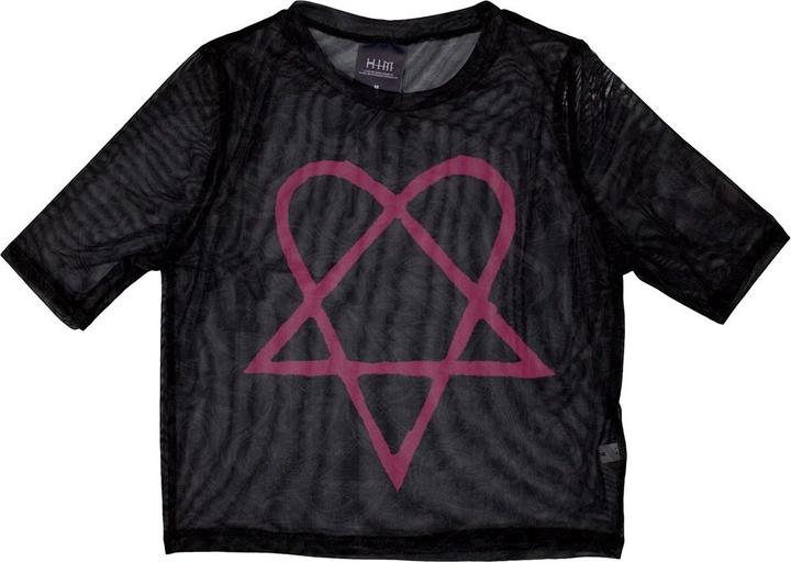 Immagine prodotto Him Pink Heartagram Netzgewebe Crop Top (Girlie) (XXL)