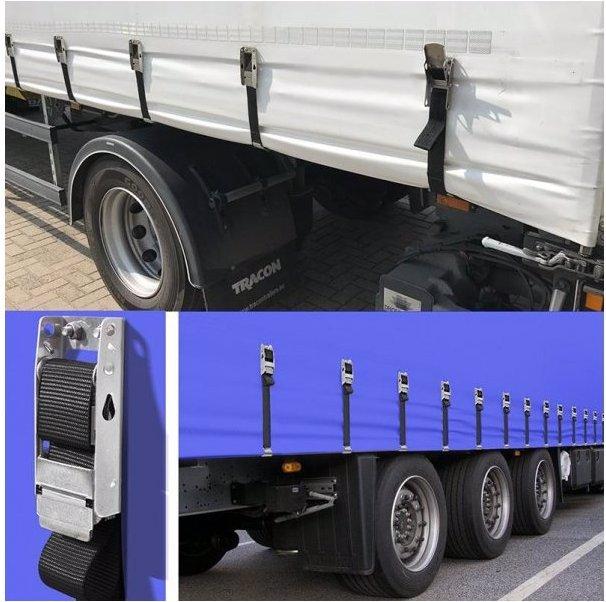 Produktbild ProPlus Über-Totpunkt-Spanner für LKW-Plane mit Gurt und Flachhaken