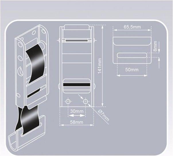 Produktbild ProPlus Über-Totpunkt-Spanner für LKW-Plane mit Gurt und Flachhaken