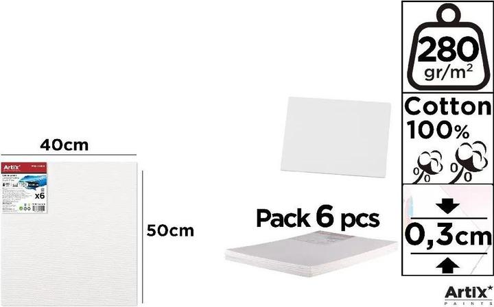 Actual product image Artix Malkarton 40x50x0,3cm 280G/m2 (6 Stk)
