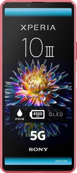 Actual product image Sony Xperia 10 III (128 GB, Pink, 6", Hybrid Dual SIM, 5G)