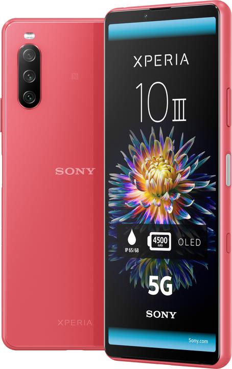 Sony Xperia 10 III (128 Go, Pink, 6", Double SIM hybride, 12 Mpx, 5G)