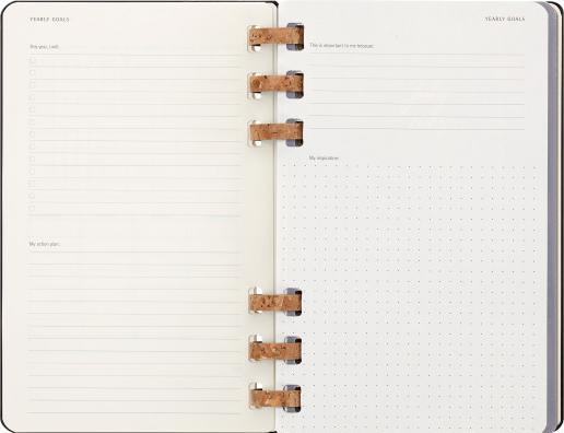 Produktbild Moleskine 12 Monats Studienplaner mit Spiralbindung 2023/2024, Large/A5, Wochen-Monatskalender (A5, Englisch)