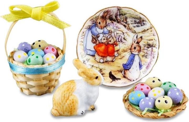 Produktbild Reutter 001.321/6 - Osterhase mit Eiern, Miniatur