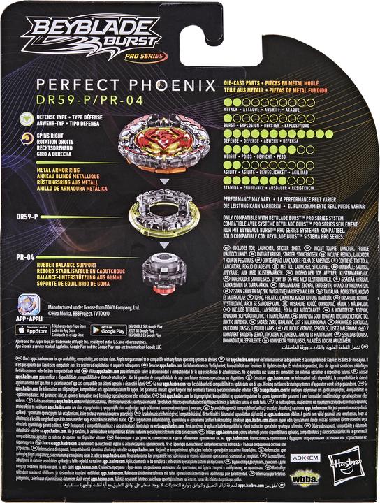 Produktbild Hasbro Beyblade Burst Pro Series Perfect Phoenix Starter Pack (Deutsch, Englisch, Französisch, Italienisch)