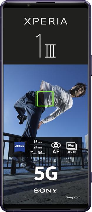 Image du produit Sony Xperia 1 III (256 Go, Violet, 6.50", Double SIM hybride, 12 Mpx, 5G)