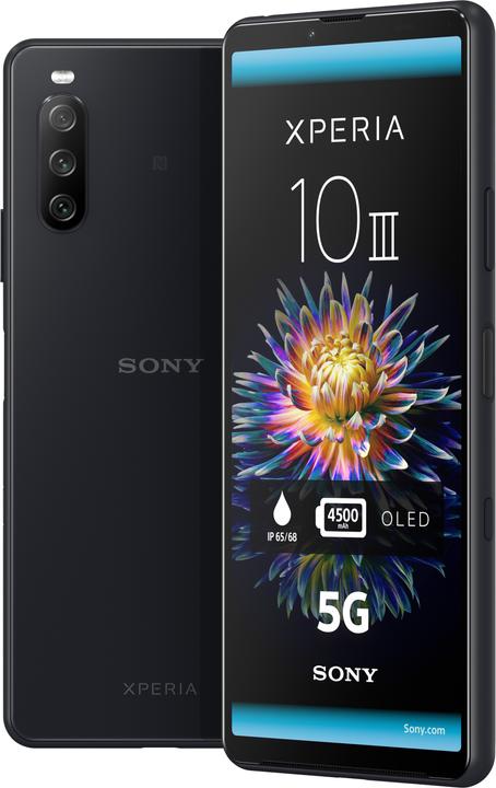 Sony Xperia 10 III (128 GB, Black, 6", Hybrid Dual SIM, 12 Mpx, 5G)