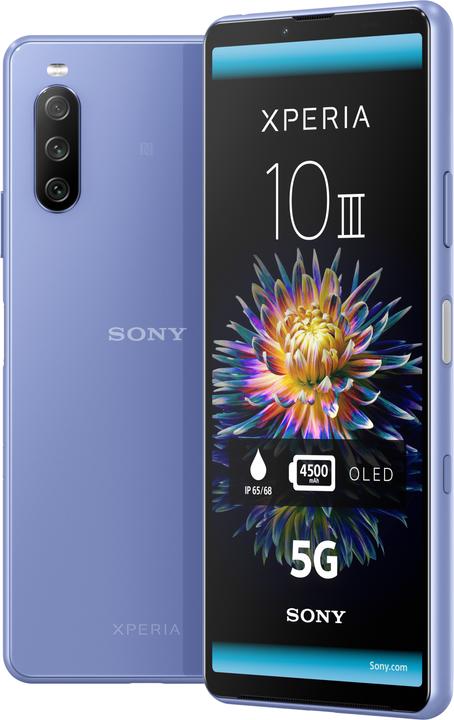 Sony Xperia 10 III (128 Go, Bleu, 6", Double SIM hybride, 12 Mpx, 5G)