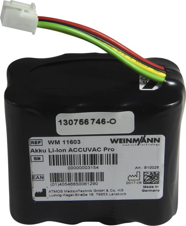 Actual product image AccuCell Akku Weinmann Absaugpumpe Accuvac Pro - WM11603 (1 pcs., Device specific, 4300 mAh)