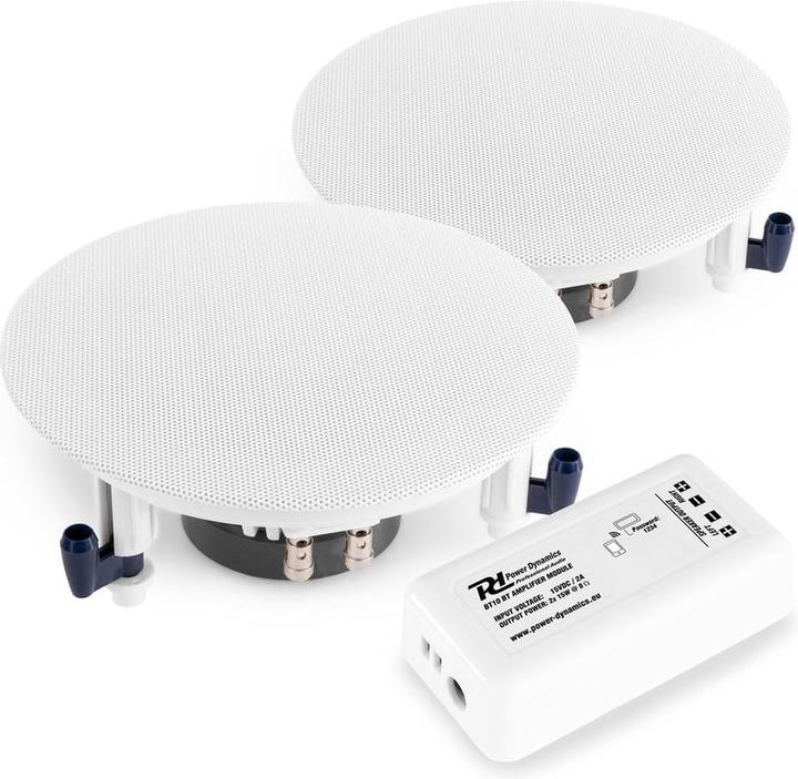 Immagine prodotto Power Dynamics altoparlante - Set di 2 altoparlanti integrati + amplificatore e luidsprekerkabel - Set completo (Passivo)