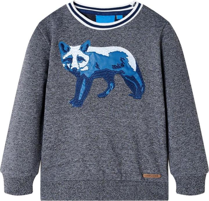 VidaXL Kinder-Sweatshirt Marineblau Melange 104,Material: 80 (104)
