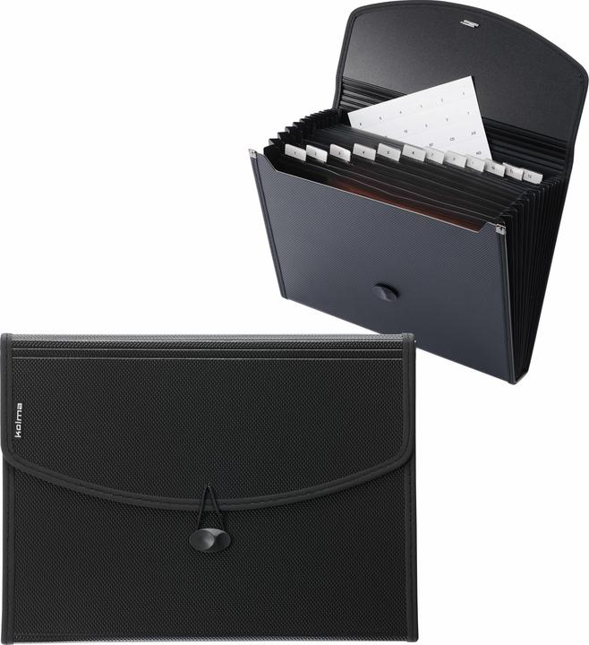 Actual product image Kolma Compartment folder Selection A4 Recycling 12 tabs black (A4, 1 x)