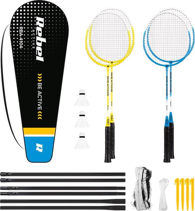 Rebel Badminton-Set mit Netz ACTIVE